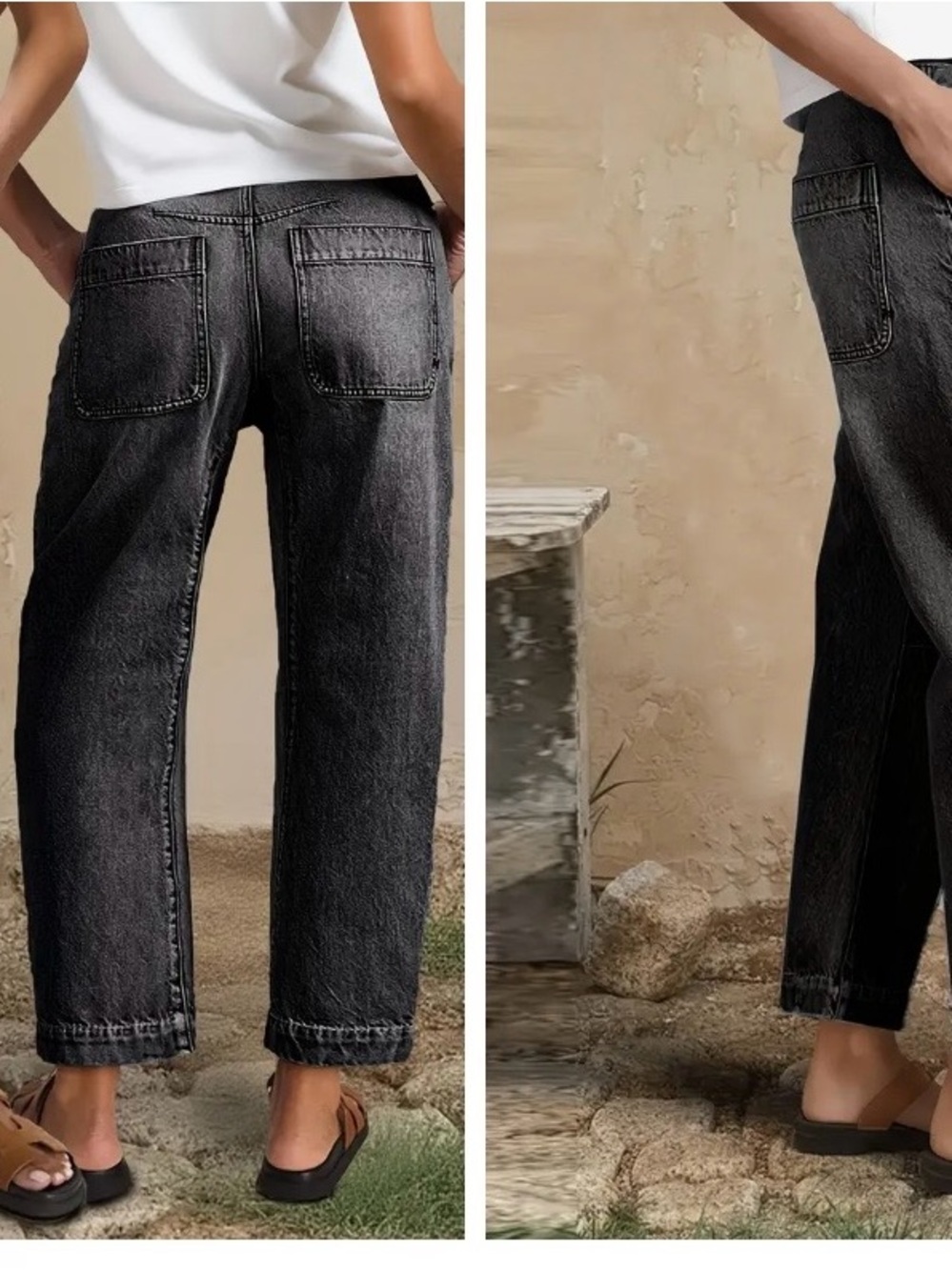 Black Distressed Women's Boyfriend Jeans